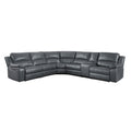 Manufacturer Color_Grey -- Homelegance Falun Power Reclining Leather Match 6 pc Sectional IMAGE 1