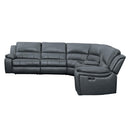  Manufacturer Color_Grey -- Homelegance Falun Power Reclining Leather Match 6 pc Sectional IMAGE 3