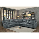  Manufacturer Color_Grey -- Homelegance Falun Power Reclining Leather Match 6 pc Sectional IMAGE 5