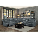  Manufacturer Color_Grey -- Homelegance Falun Power Reclining Leather Match 6 pc Sectional IMAGE 6