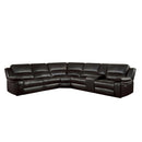  Manufacturer Color_Dark Brown -- Falun 8260DB*6PW 6 pc Modular Power Reclining Sectional IMAGE 1