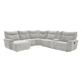  Manufacturer Color_Mist grey -- Homelegance Tesoro Reclining Fabric 6 pc Sectional IMAGE 1