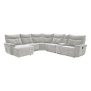  Manufacturer Color_Mist grey -- Homelegance Tesoro Reclining Fabric 6 pc Sectional IMAGE 1