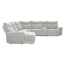  Manufacturer Color_Mist grey -- Homelegance Tesoro Reclining Fabric 6 pc Sectional IMAGE 2