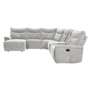  Manufacturer Color_Mist grey -- Homelegance Tesoro Reclining Fabric 6 pc Sectional IMAGE 3