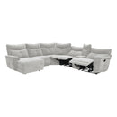  Manufacturer Color_Mist grey -- Homelegance Tesoro Reclining Fabric 6 pc Sectional IMAGE 4