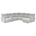  Manufacturer Color_Mist grey -- Homelegance Tesoro Reclining Fabric 6 pc Sectional IMAGE 1