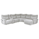  Manufacturer Color_Mist grey -- Homelegance Tesoro Reclining Fabric 6 pc Sectional IMAGE 1