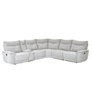  Manufacturer Color_Mist grey -- Homelegance Tesoro Reclining Fabric 6 pc Sectional IMAGE 2