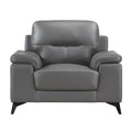  Manufacturer Color_Dark grey -- Homelegance Mischa Stationary Leather Match Chair IMAGE 1