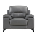  Manufacturer Color_Dark grey -- Homelegance Mischa Stationary Leather Match Chair IMAGE 1