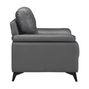  Manufacturer Color_Dark grey -- Homelegance Mischa Stationary Leather Match Chair IMAGE 3