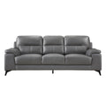  Manufacturer Color_Dark grey -- Homelegance Mischa Stationary Leather Match Sofa IMAGE 1