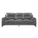  Manufacturer Color_Dark grey -- Homelegance Mischa Stationary Leather Match Sofa IMAGE 1