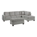  Manufacturer Color_Taupe -- Homelegance Emilio Fabric 3 pc Sectional IMAGE 1