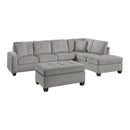  Manufacturer Color_Taupe -- Homelegance Emilio Fabric 3 pc Sectional IMAGE 1