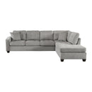  Manufacturer Color_Taupe -- Homelegance Emilio Fabric 3 pc Sectional IMAGE 3