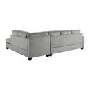  Manufacturer Color_Taupe -- Homelegance Emilio Fabric 3 pc Sectional IMAGE 6