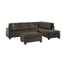 Manufacturer Color_Chocolate -- Emilio 8367CH*3 3 pc Reversible Sectional with Ottoman IMAGE 1