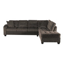 Manufacturer Color_Chocolate -- Emilio 8367CH*3 3 pc Reversible Sectional with Ottoman IMAGE 3