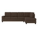 Manufacturer Color_Chocolate -- Homelegance Maston Fabric 2 pc Sectional IMAGE 2