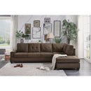  Manufacturer Color_Chocolate -- Homelegance Maston Fabric 2 pc Sectional IMAGE 6