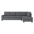  Manufacturer Color_Dark grey -- Maston 9507DGY*SC 2 pc Reversible Sectional with Drop-Down Cup Holders IMAGE 1