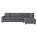  Manufacturer Color_Dark grey -- Maston 9507DGY*SC 2 pc Reversible Sectional with Drop-Down Cup Holders IMAGE 1