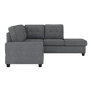  Manufacturer Color_Dark grey -- Maston 9507DGY*SC 2 pc Reversible Sectional with Drop-Down Cup Holders IMAGE 3