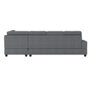  Manufacturer Color_Dark grey -- Maston 9507DGY*SC 2 pc Reversible Sectional with Drop-Down Cup Holders IMAGE 4