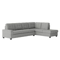  Manufacturer Color_Grey -- Maston 9507GRY*SC 2 pc Reversible Sectional with Drop-Down Cup Holders IMAGE 1
