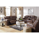  Manufacturer Color_Chocolate Motion Type_Power Recline -- Signature Design by Ashley Stoneland Reclining Leather Look Sofa IMAGE 9