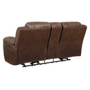  Manufacturer Color_Chocolate Motion Type_Power Recline -- Signature Design by Ashley Stoneland Reclining Leather Look Loveseat with Console IMAGE 3
