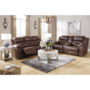  Manufacturer Color_Chocolate Motion Type_Power Recline -- Signature Design by Ashley Stoneland Reclining Leather Look Loveseat with Console IMAGE 9