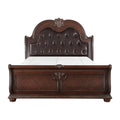  Color_Brown Size_Queen -- Homelegance Cavalier Upholstered Sleigh Bed IMAGE 1