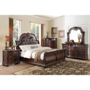  Color_Brown Size_California King -- Cavalier 1757K-1CK* California King Sleigh Bed IMAGE 4