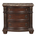  Color_Cherry -- Homelegance Cavalier 3 Drawer Nightstand IMAGE 1