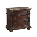  Color_Cherry -- Homelegance Cavalier 3 Drawer Nightstand IMAGE 2
