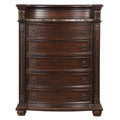  Color_Cherry -- Homelegance Cavalier 5 Drawer Chest IMAGE 1