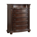  Color_Cherry -- Homelegance Cavalier 5 Drawer Chest IMAGE 2