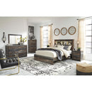  Size_Queen -- Signature Design by Ashley Drystan Bookcase Bed IMAGE 6