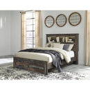  Size_Queen -- Signature Design by Ashley Drystan Bookcase Bed with Storage IMAGE 2