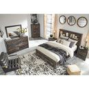  Size_Queen -- Signature Design by Ashley Drystan Bookcase Bed with Storage IMAGE 7