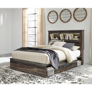  Size_Queen -- Signature Design by Ashley Drystan Bookcase Bed with Storage IMAGE 2