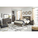  Size_Queen -- Signature Design by Ashley Drystan Bookcase Bed with Storage IMAGE 6