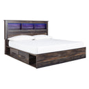  Size_King -- Signature Design by Ashley Drystan Bookcase Bed with Storage IMAGE 1