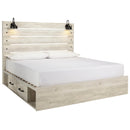  Size_King --  Cambeck B192B19 King Panel Bed with 2 Storage Drawers IMAGE 1