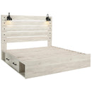  Size_King --  Cambeck B192B19 King Panel Bed with 2 Storage Drawers IMAGE 2