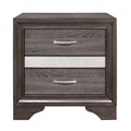  Color_Grey -- Homelegance Luster 2 Drawer Nightstand IMAGE 1