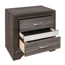  Color_Grey -- Homelegance Luster 2 Drawer Nightstand IMAGE 3